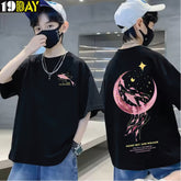 Cool and Comfy Kids Oversized Tee – Drop Shoulder Style with Trendy Vibes